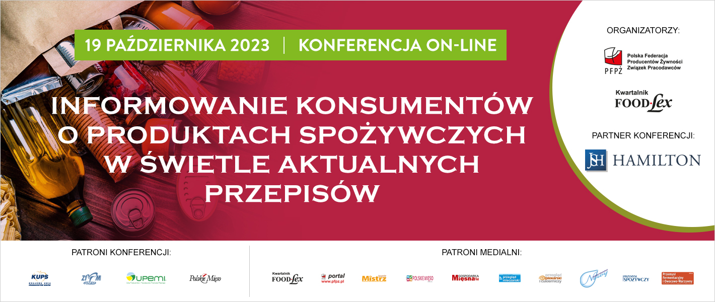 ZPPM patronem konferencji pt. Informowanie konsumentów o produktach spożywczych w świetle aktualnych przepisów